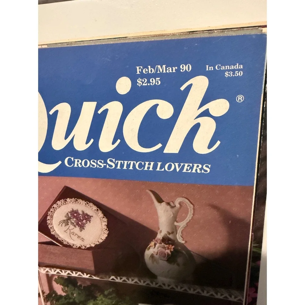 Vintage CrossQuick‎ Cross Stitch Lovers Magazine Lot Premier Issue 1989 Binder